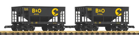 PIKO 38933 - G - 2-tlg. Schüttgutwagen-Set mit Erzladung, B&O